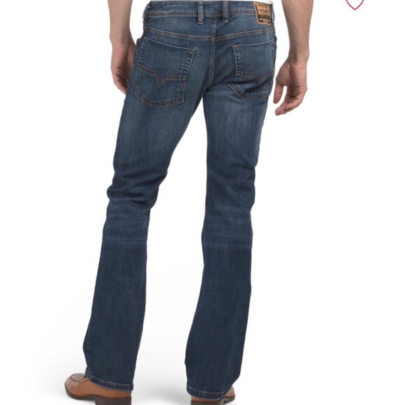 NEW DIESEL Zanity Slim Bootcut Jeans IN mid blue for men 925 6t3 - Picture 3 of 4